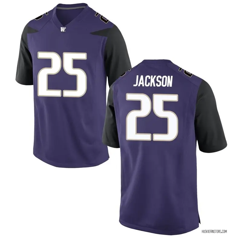 Game Men's Elijah Jackson Washington Huskies Purple Football College Jersey