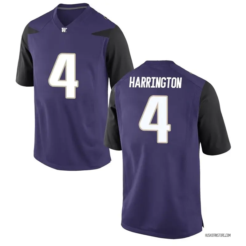 Game Men's Justin Harrington Washington Huskies Purple Football College Jersey