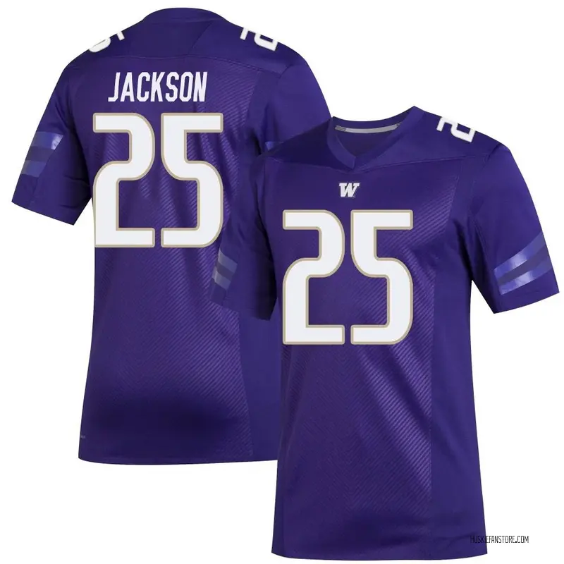 Premier Men's Elijah Jackson Washington Huskies Purple Replica Football Jersey
