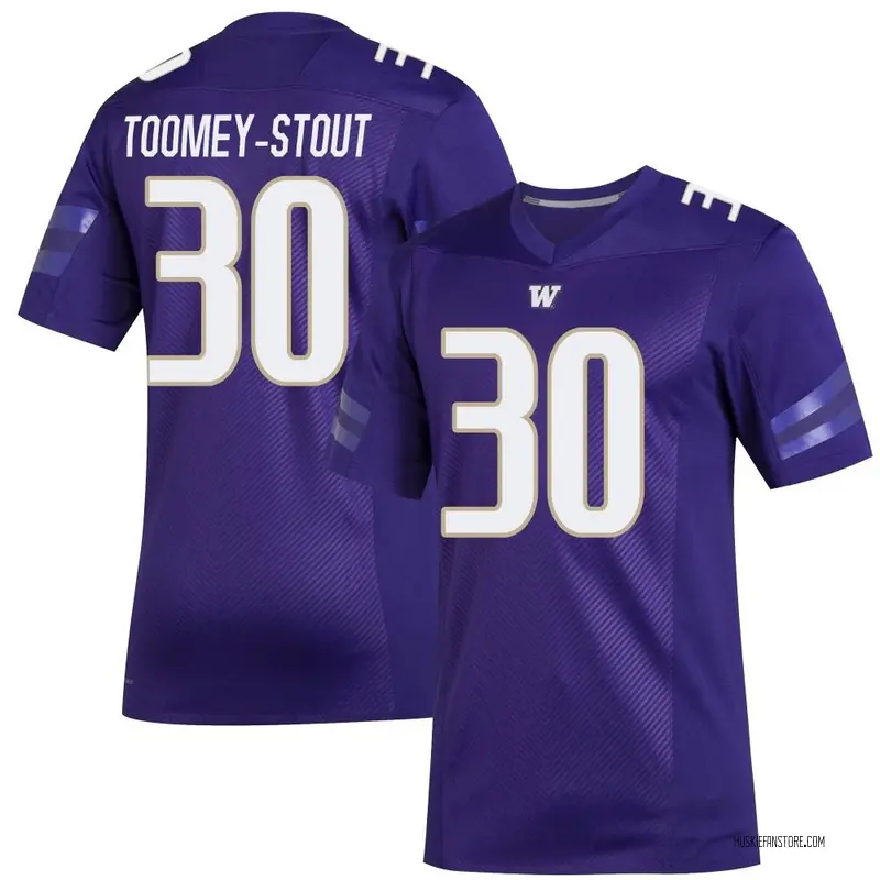 Premier Men's Sean Toomey-Stout Washington Huskies Purple Replica Football Jersey