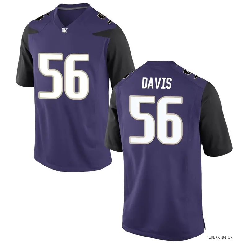 Replica Men's Annas Davis Washington Huskies Purple Football College Jersey