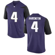 Replica Men's Justin Harrington Washington Huskies Purple Football College Jersey