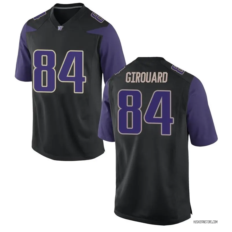 Replica Youth Jackson Girouard Washington Huskies Black Football College Jersey