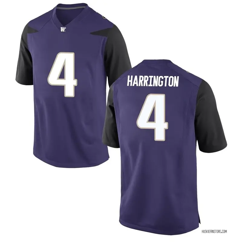 Replica Youth Justin Harrington Washington Huskies Purple Football College Jersey